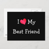 Carte Postale J'Aime Mon Meilleur Ami (Devant / Derrière)