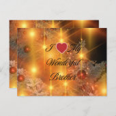 Carte Postale J'Aime Mon Merveilleux Frère (Devant / Derrière)