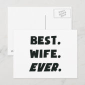 Carte Postale J'Aime Mon Monde La Meilleure Femme Jamais (Devant / Derrière)