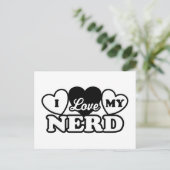 Carte Postale J'aime mon Nerd (Debout devant)