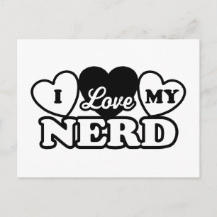 Carte Postale J'aime mon Nerd
