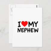 Carte Postale J'aime mon neveu (Devant / Derrière)