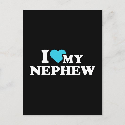 Carte Postale J'aime mon neveu (Devant)