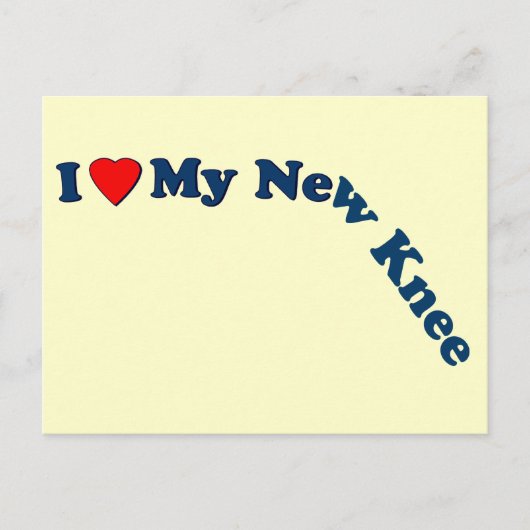 Carte Postale J'Aime Mon Nouveau Genou (Devant)