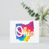 Carte Postale J'aime mon Ohio Maison Script Tie Dye Ohio (Debout devant)