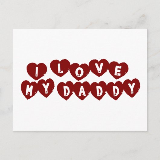 Carte Postale J'Aime Mon Papa (Devant)