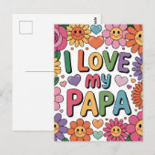 Carte Postale J'aime mon papa (Devant / Derrière)