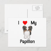 Carte Postale J'aime mon Papillon (l'image) (Devant / Derrière)