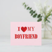 Carte Postale J'aime mon petit ami (Debout devant)