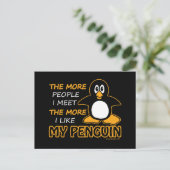 Carte Postale J'Aime Mon Pingouin (Debout devant)