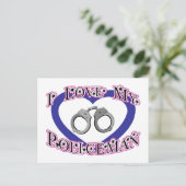 Carte Postale J'Aime Mon Policeman (Debout devant)