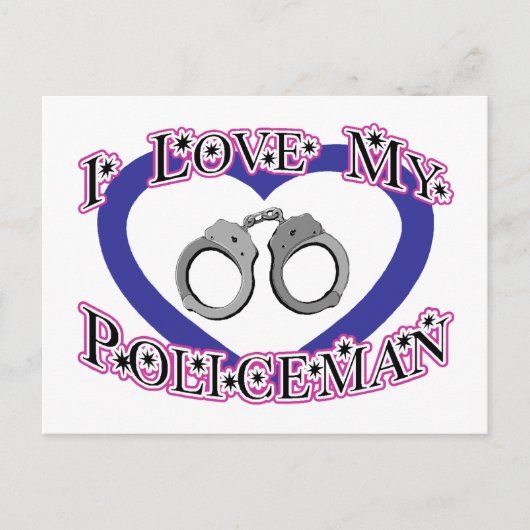 Carte Postale J'Aime Mon Policeman (Devant)