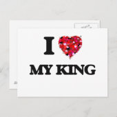 Carte Postale J'aime mon roi (Devant / Derrière)