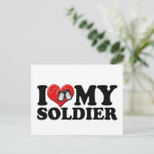 Carte Postale J'aime mon soldat (Debout devant)