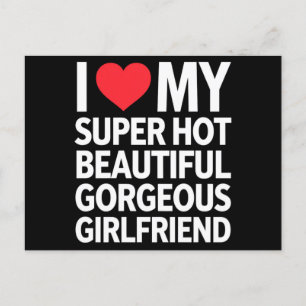Carte Postale J'Aime Mon Super Hot Belle Magnifique Petite Amie