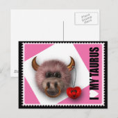 Carte Postale J'Aime Mon Taurus (Devant / Derrière)