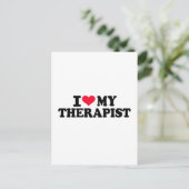Carte Postale J'aime mon thérapeute (Debout devant)
