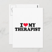 Carte Postale J'aime mon thérapeute (Devant / Derrière)