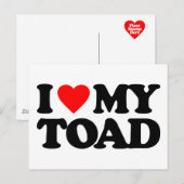 CARTE POSTALE J'AIME MON TOAD (Devant / Derrière)