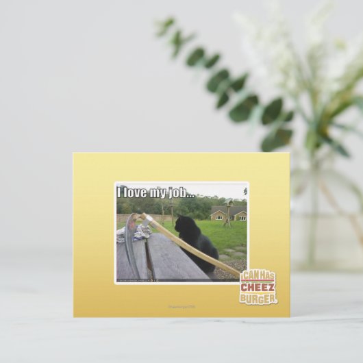 Carte Postale J'aime mon travail (Debout devant)