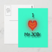 Carte Postale J'Aime Mon Travail ! (Devant / Derrière)