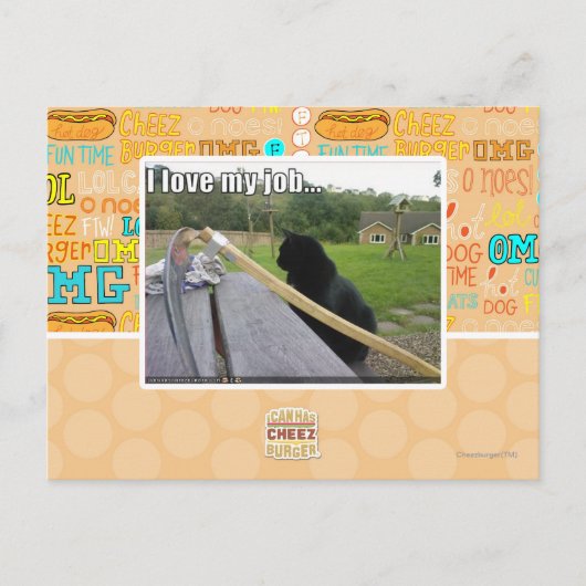 Carte Postale J'aime mon travail (Devant)