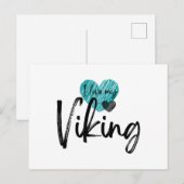 Carte Postale J'aime mon Viking (Devant / Derrière)