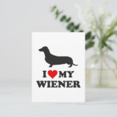 Carte Postale J'Aime Mon Wiener (Debout devant)