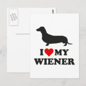 Carte Postale J'Aime Mon Wiener (Devant / Derrière)