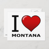 CARTE POSTALE J'AIME MONTANA (Devant / Derrière)