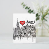 Carte Postale J'aime Munich (Debout devant)