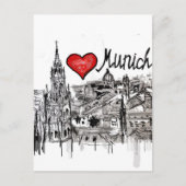 Carte Postale J'aime Munich (Devant)