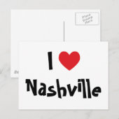 Carte Postale J'aime Nashville (Devant / Derrière)
