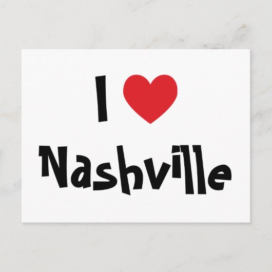 Carte Postale J'aime Nashville (Devant)