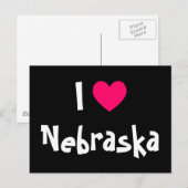 Carte Postale J'aime Nebraska (Devant / Derrière)
