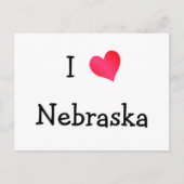 Carte Postale J'aime Nebraska (Devant)