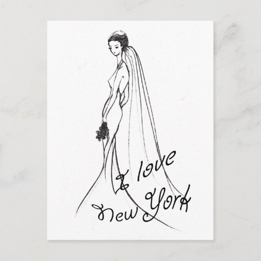 Carte Postale J'aime New York (Devant)