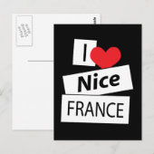 Carte Postale J'aime Nice France (Devant / Derrière)