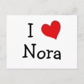 Carte Postale J'aime Nora (Devant)