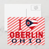Carte Postale J'aime Oberlin, Ohio (Devant / Derrière)