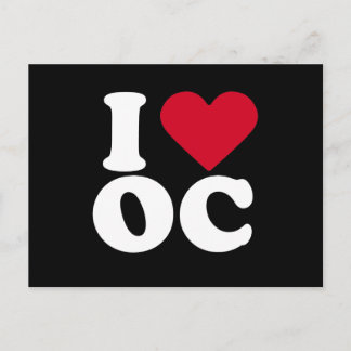 CARTE POSTALE J'AIME OC