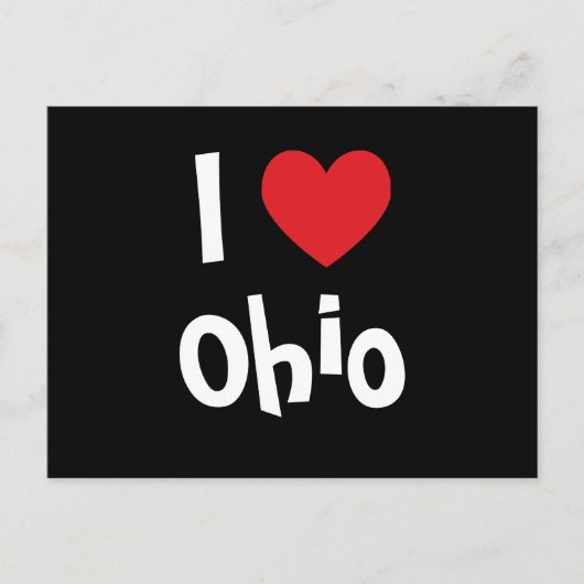 Carte Postale J'aime Ohio (Devant)