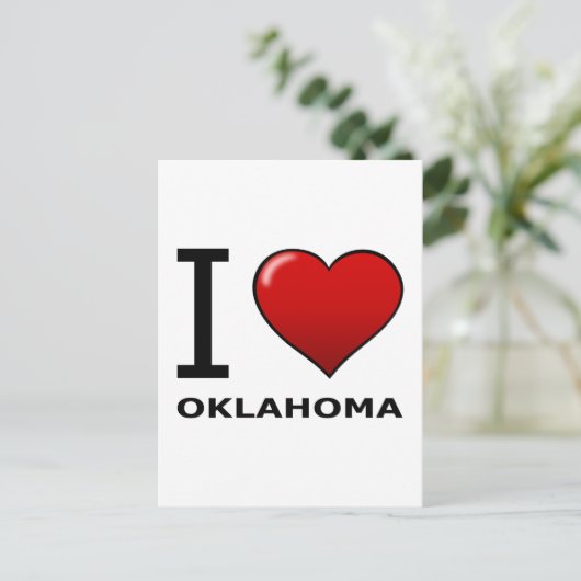 CARTE POSTALE J'AIME OKLAHOMA (Debout devant)