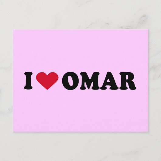 CARTE POSTALE J'AIME OMAR (Devant)