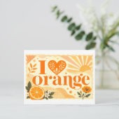 Carte Postale "J'aime Orange" (Debout devant)