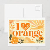 Carte Postale "J'aime Orange" (Devant / Derrière)
