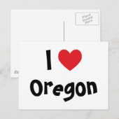 Carte Postale J'aime Oregon (Devant / Derrière)