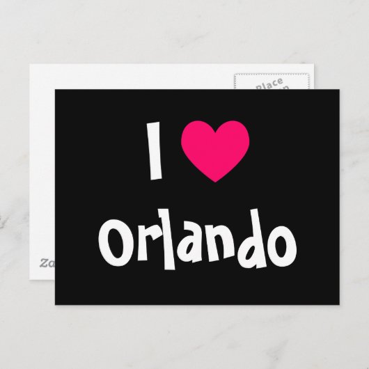 Carte Postale J'aime Orlando (Devant / Derrière)
