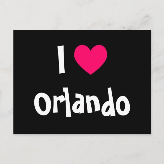 Carte Postale J'aime Orlando (Devant)