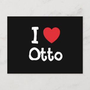 Carte Postale J'aime Otto coeur personnalisé